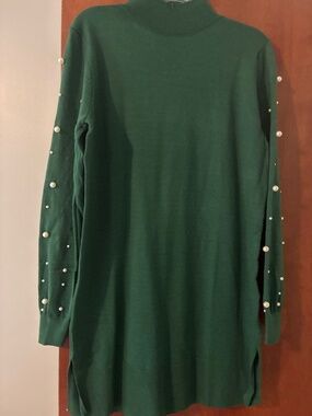 Green sweater dress, size large